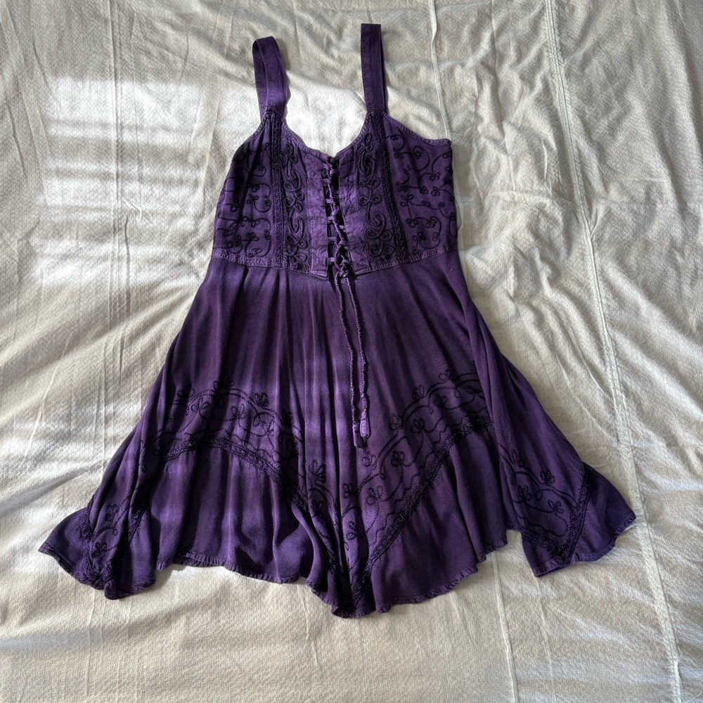 Elegant Purple Sleeveless Dress